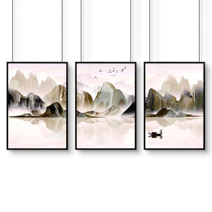 Art for the office wall | set of 3 framed wall art prints