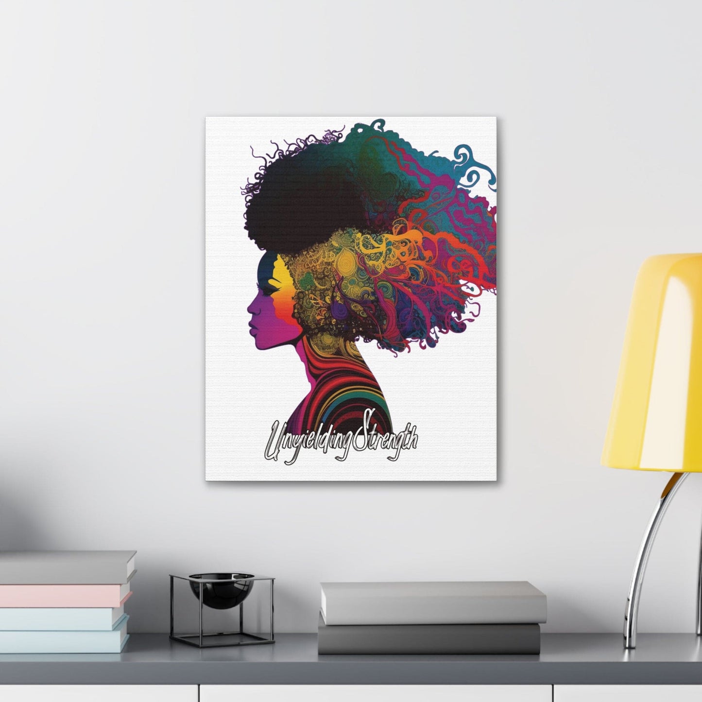 Canvas Wall Art Decor - Female Warrior Clipart Bold Essence