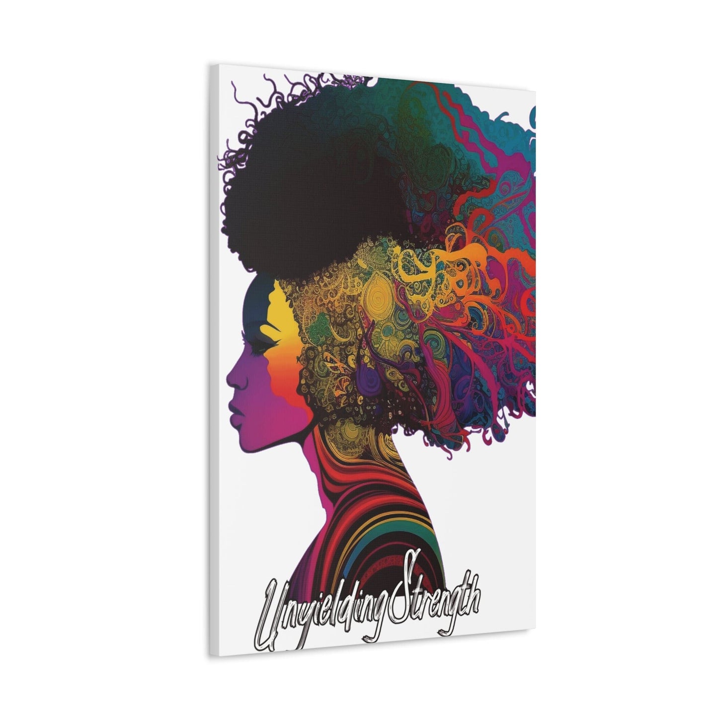 Canvas Wall Art Decor - Female Warrior Clipart Bold Essence