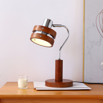 Living Room High-grade Atmosphere Mid-ancient French Walnut-color Table Lamp Retro