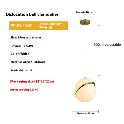 Creative Restaurant Chandelier Bedside Stairs Dislocation Ball Chandelier