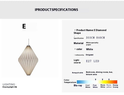 Minimalist Creative Foldable Origami Lantern Chandelier