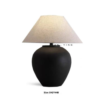 Pottery Pot RETRO Study Room Decoration Bedroom Bedside Lamp
