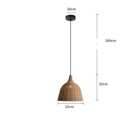 Japanese Restaurant Chandelier Bamboo Rattan Quiet Wind Zen