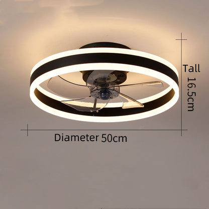 Home Living Room Bedroom Electric Fan Invisible Ceiling Light