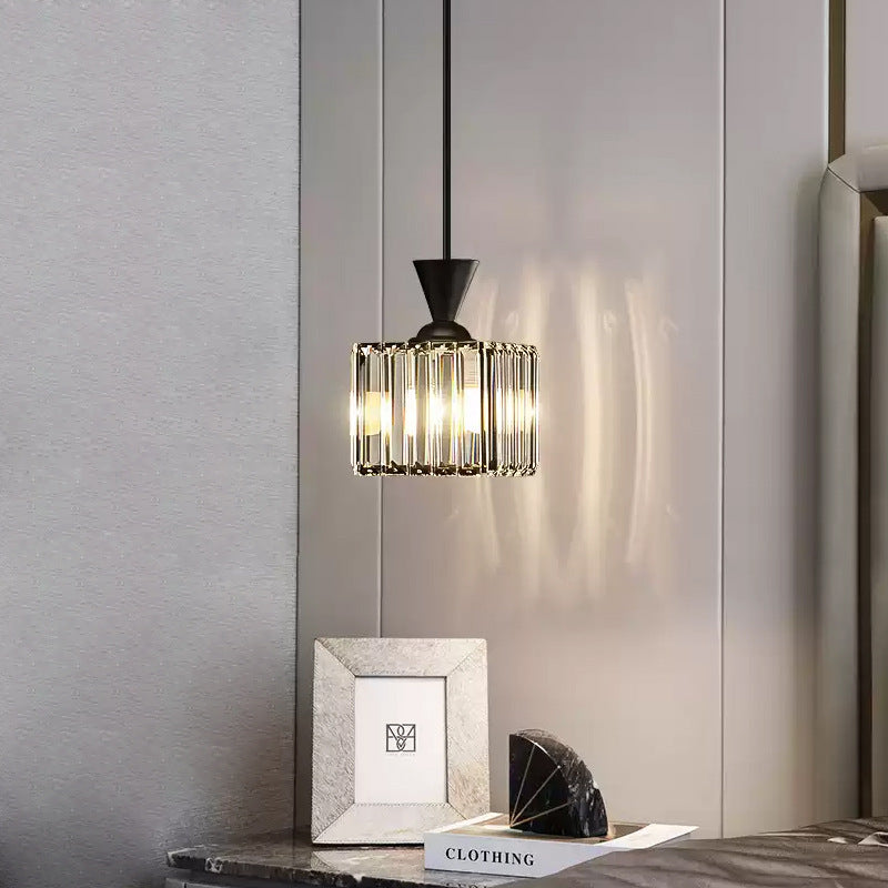 Lámpara colgante de cabecera de metal moderna y minimalista