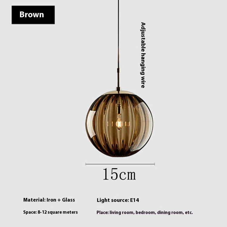 Simple Water-wave Glass Ball Creative Chandelier