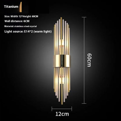 Crystal Wall Lamp Living Room Background Wall Stairs Aisle Light