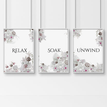 Wall prints for bathroom | Set of 3 wall art