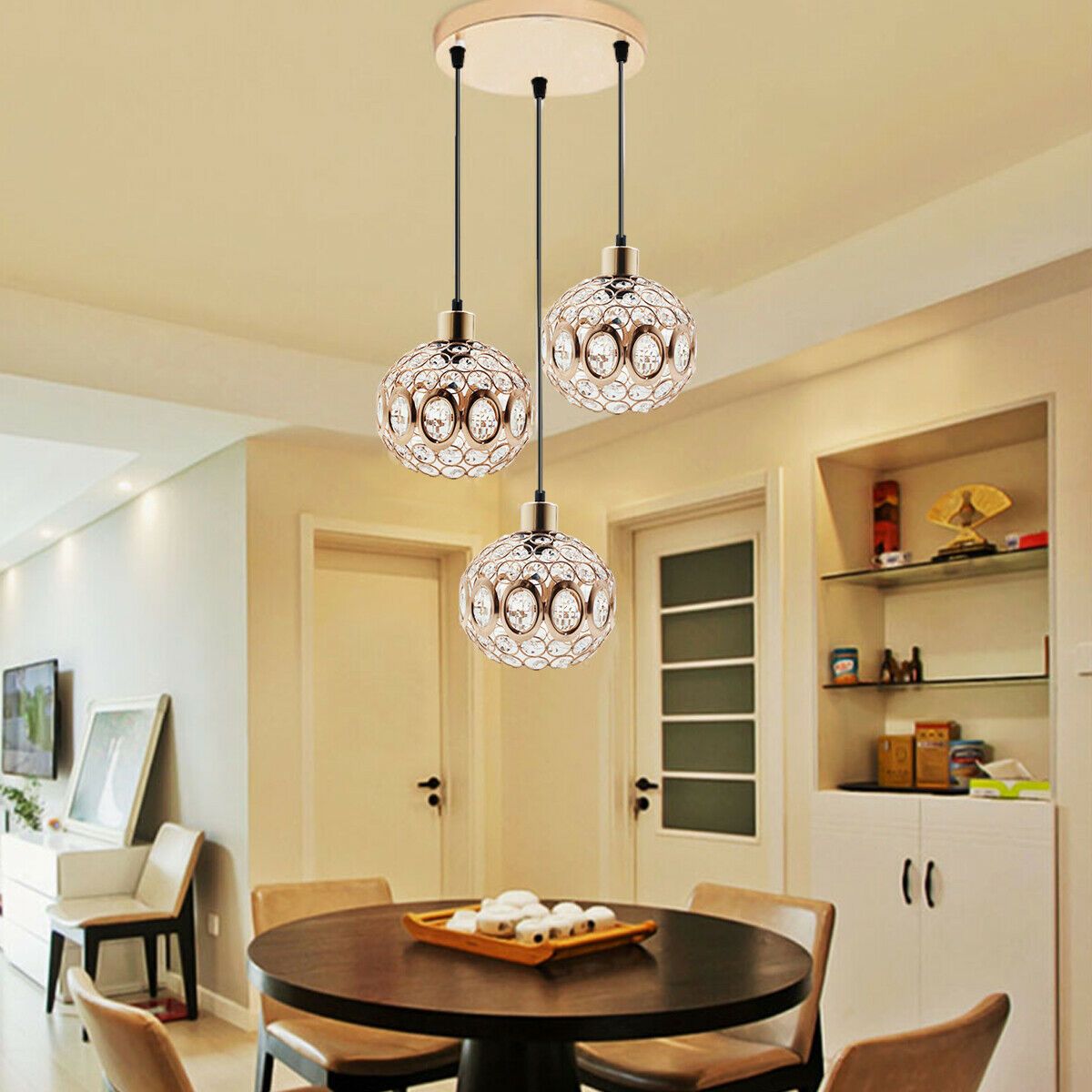 Modern ceiling pendant light lamp shade crystal chandelier shades