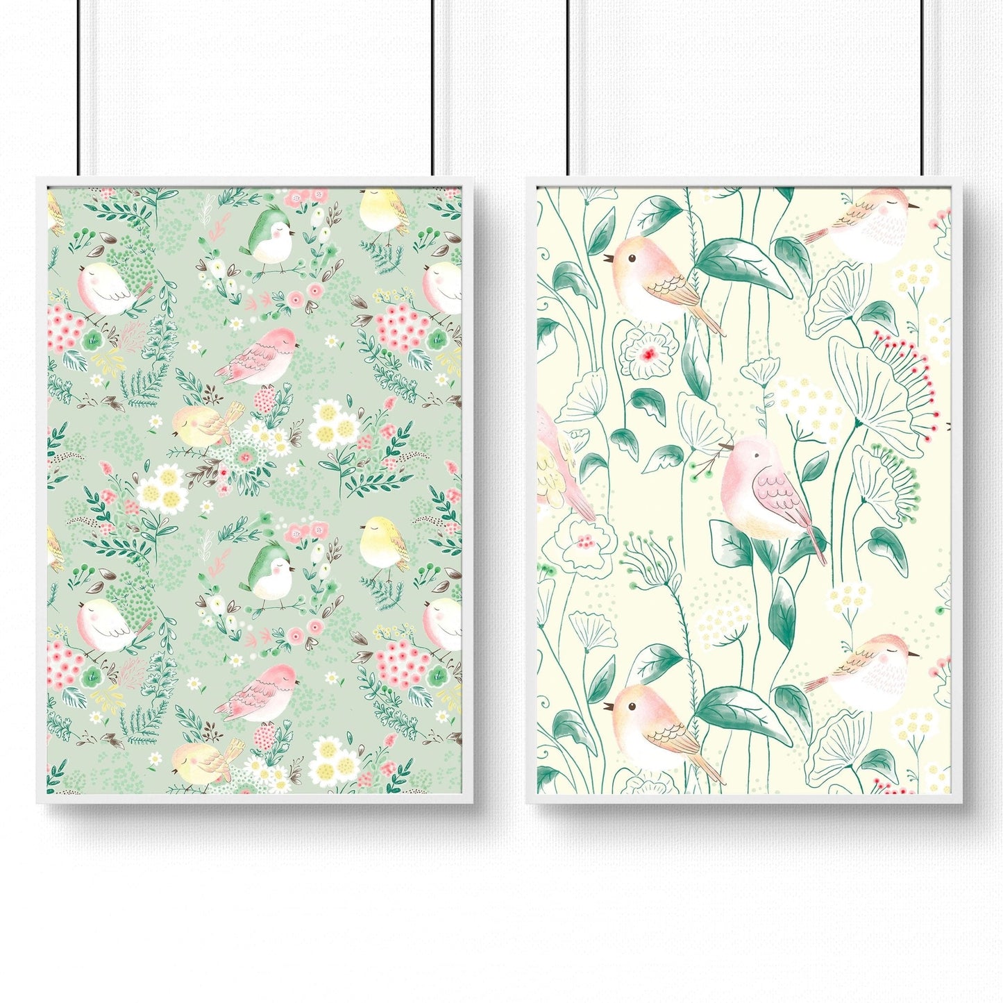 Woodland nursery decor | set of 2 wall art prints