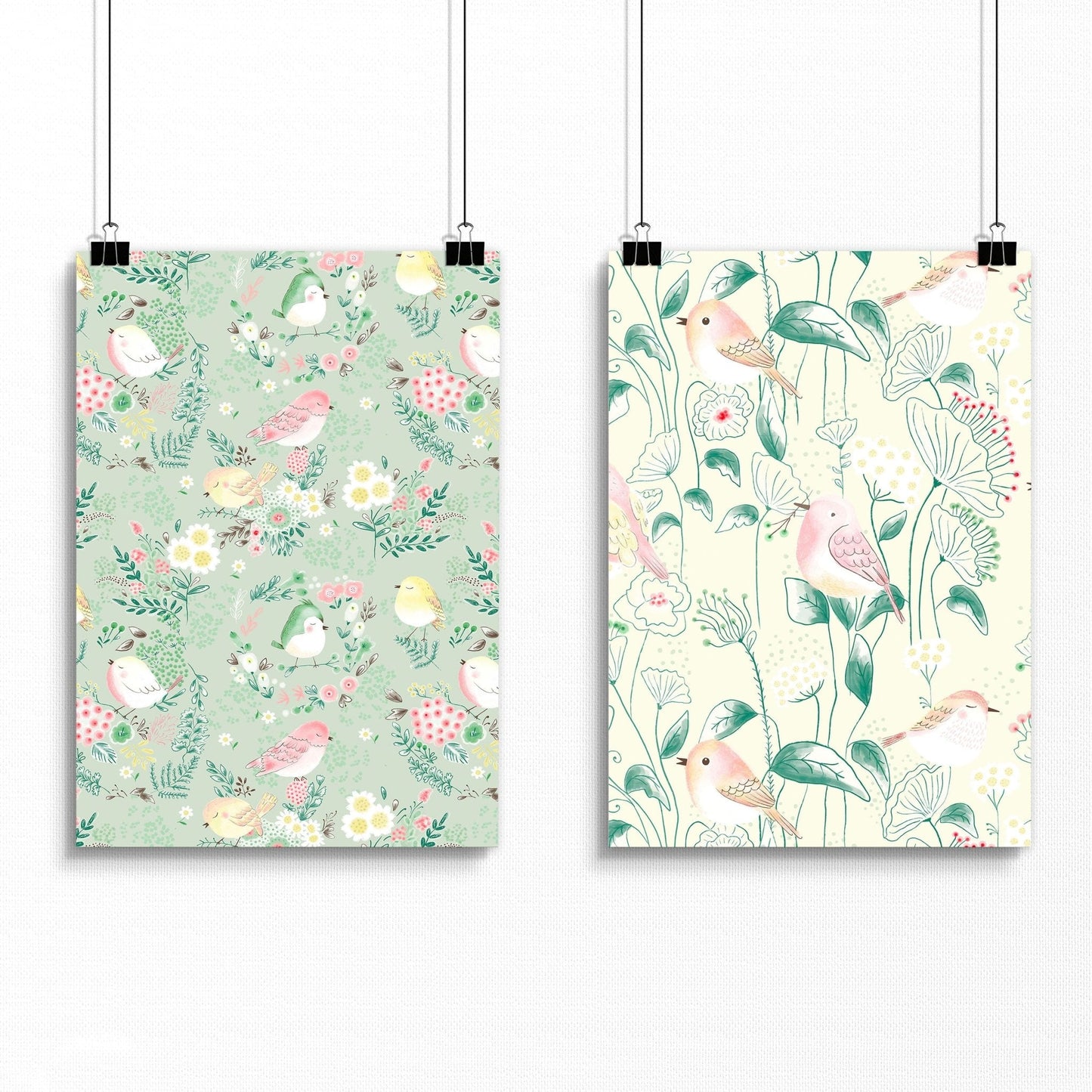 Woodland nursery decor | set of 2 wall art prints