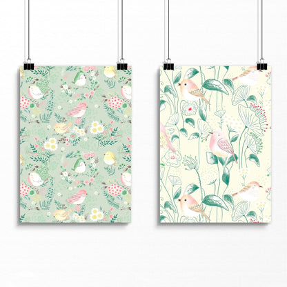 Woodland nursery decor | set of 2 wall art prints