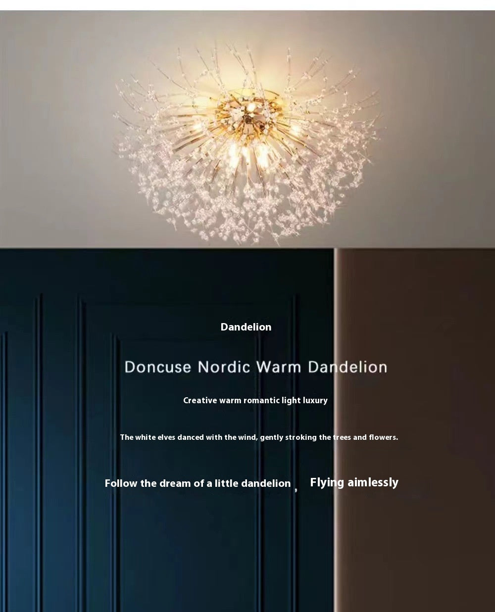 Lamp In The Living Room Dandelion Crystal Chandelier