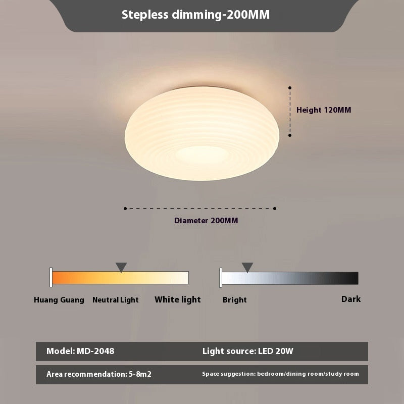 Full Spectrum Bedroom Light Nordic Minimalist Modern Cream Storm Lantern