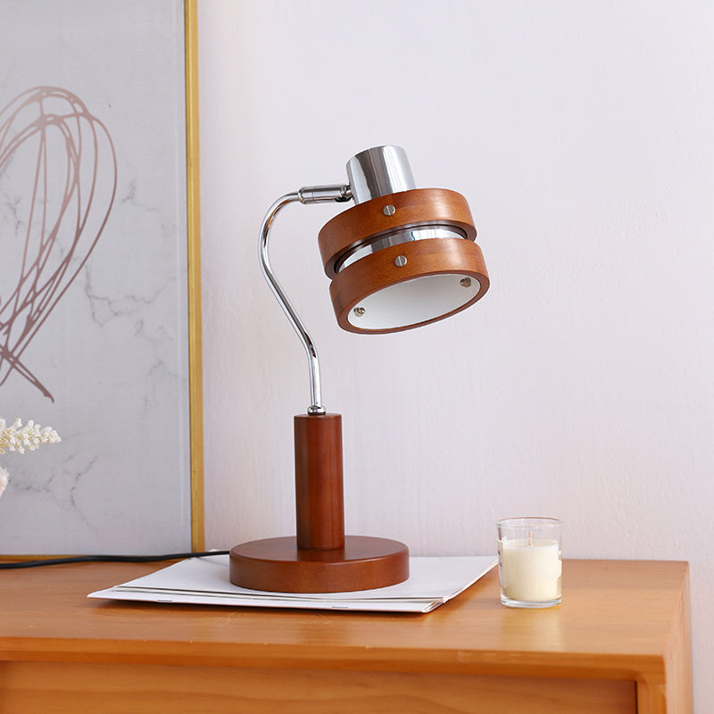 Living Room High-grade Atmosphere Mid-ancient French Walnut-color Table Lamp Retro