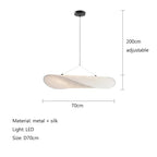 Lámpara colgante de araña de seda metálica LED