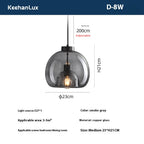 Modern Minimalist Glass Single Pendant Light