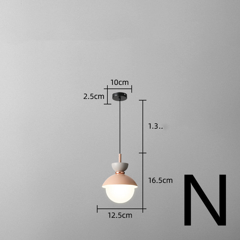 Nordic Bedside Small Chandelier Bar Art Three-head Dining Room Lamp