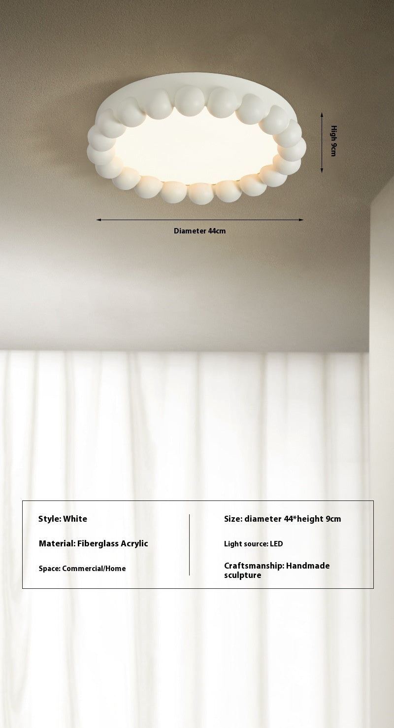 Nordic Cream Style Bedroom Light Ceiling Lamp Modern Silent Style