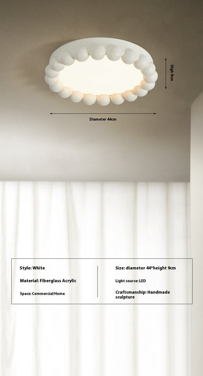 Nordic Cream Style Bedroom Light Ceiling Lamp Modern Silent Style