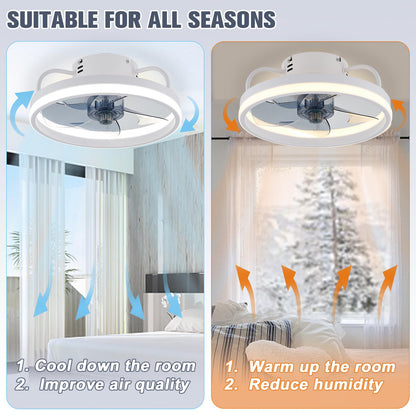 Simple Wrought Iron Fan Lamp Restaurant LED Electric Fan Lamp