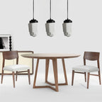 Retro Industrial Cream Pendant Light with Iron Frame