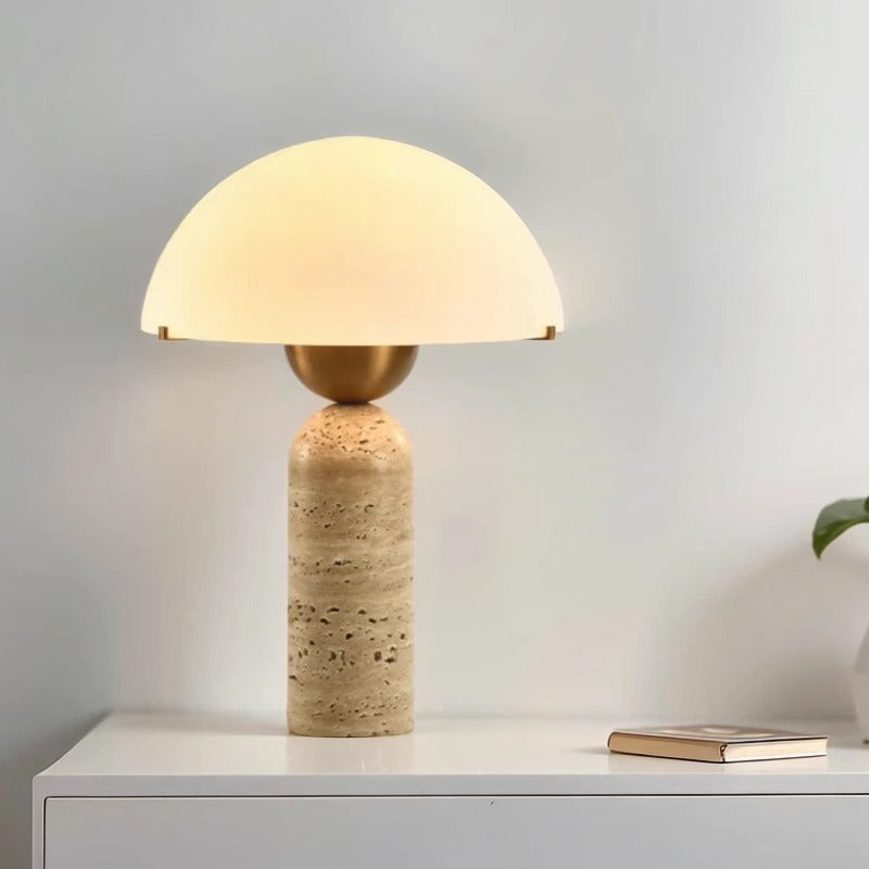 Retro Cloud Cave Stone Table Lamp Glass Living Room Study Bedside Lamp