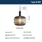 Minimalist Copper Glass Pendant Light Bedroom
