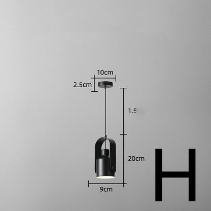 Nordic Bedside Small Chandelier Bar Art Three-head Dining Room Lamp