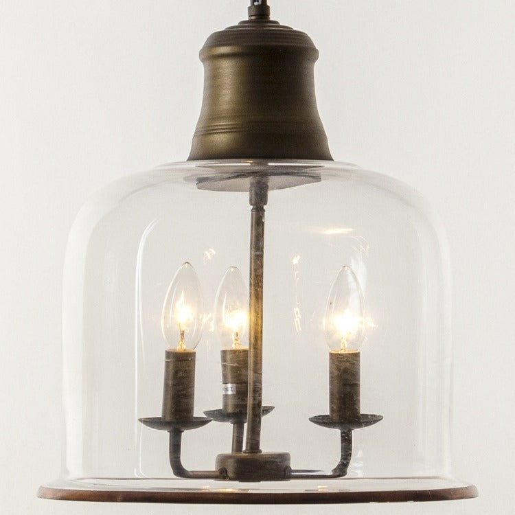 Retro Retro Simple Personality Transparent Glass Chandelier