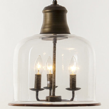 Retro Retro Simple Personality Transparent Glass Chandelier