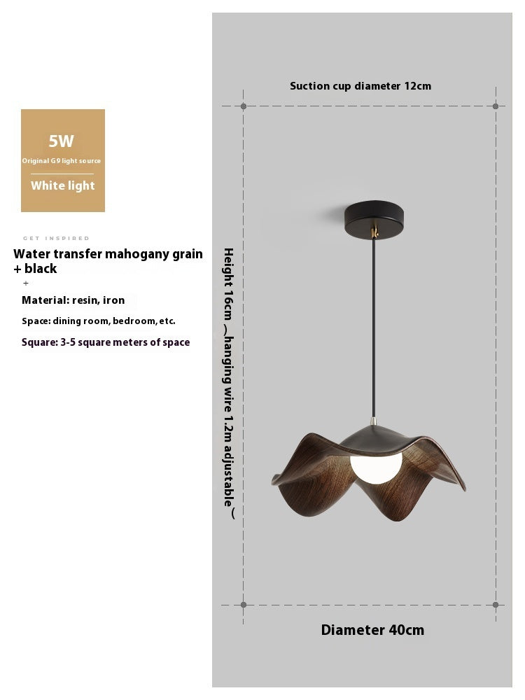 Lotus Leaf Dining-room Lamp Log Pattern Chandelier