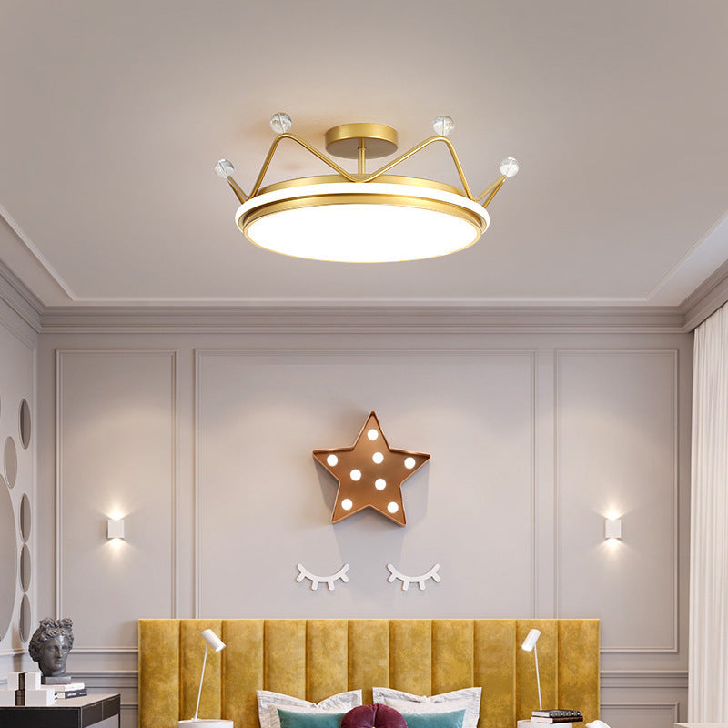 Simple Modern Golden Crown Chandelier