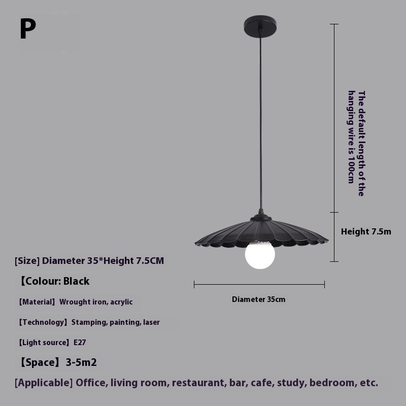 Modern Black Metal Pendant Lamp