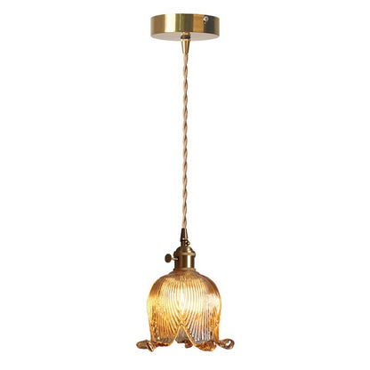 Retro Nordic Brass Glass Small Droplight Restaurant Bedside Unique Creative Simple Lamps