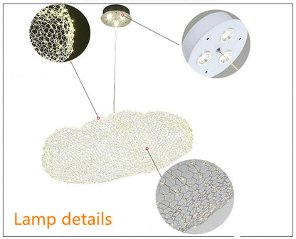 Mesh Woven Sky Star Iron Net Cloud Chandelier