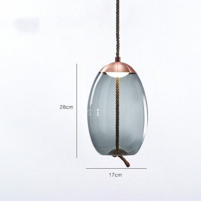 Modern Glass Pendant Chandelier with LED Light