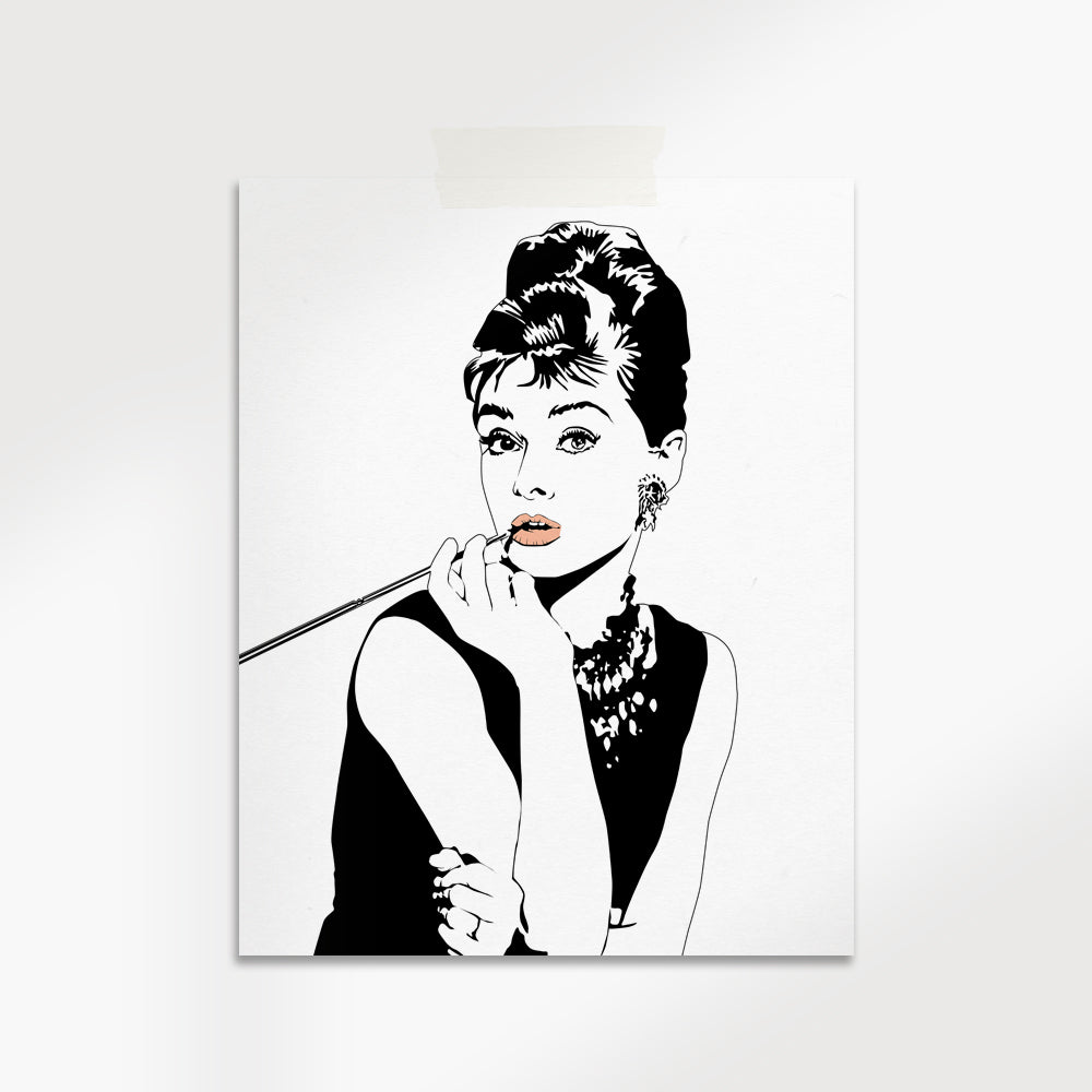 Audrey Hepburn fashion wall art
