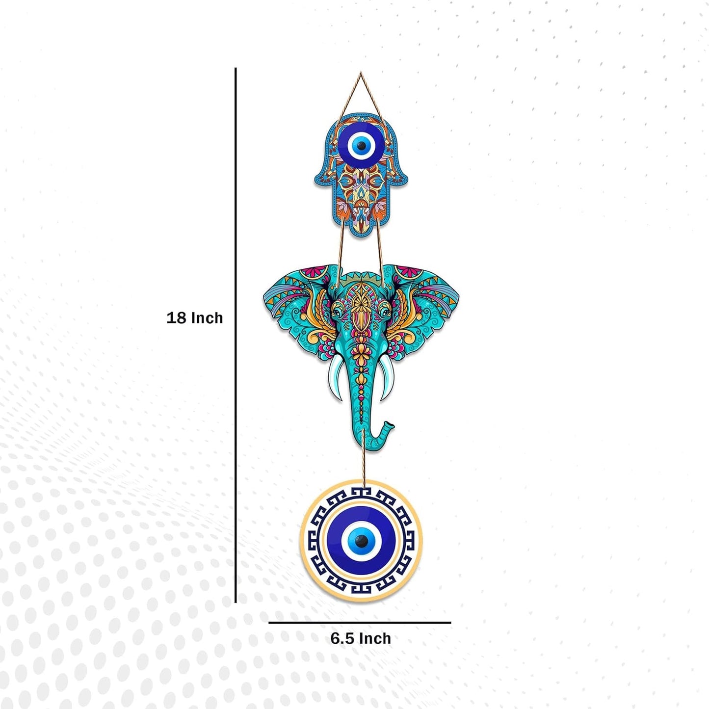 Designer Elephant Wooden Wall Hanging for Home Decor