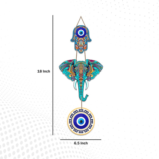 Designer Elephant Wooden Wall Hanging for Home Decor