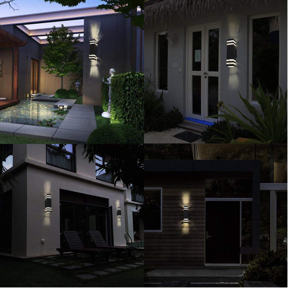 Waterproof Up Down Aluminum Cuboid Wall Light