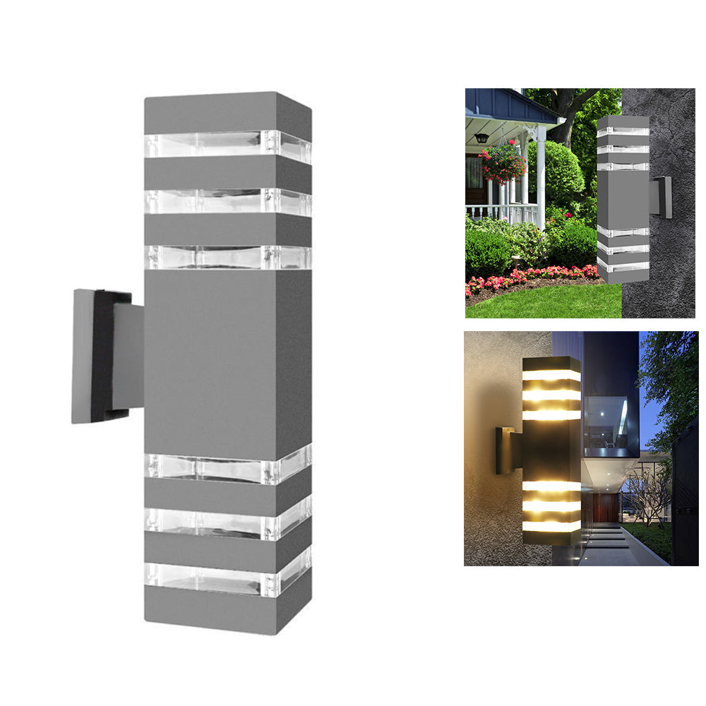 Waterproof Up Down Aluminum Cuboid Wall Light