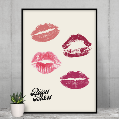 Bisou Bisou Kisses Poster