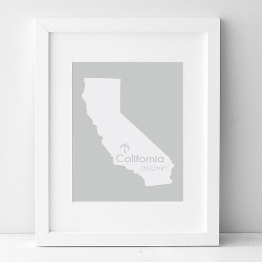 California State Wall Art Print
