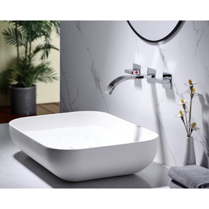 Sumerain Wall Mount Lavatory Faucet Two Handle Bathroom Faucet