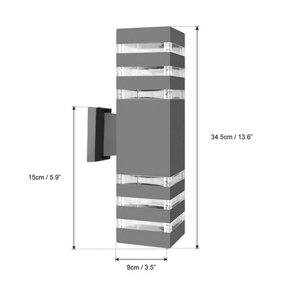 Waterproof Up Down Aluminum Cuboid Wall Light