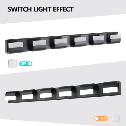 Modern Bathroom Vanity Lighting 6-Light LED Vanity Lights Over Mirror