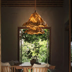 Modern Gold Lotus Leaf Pendant Light