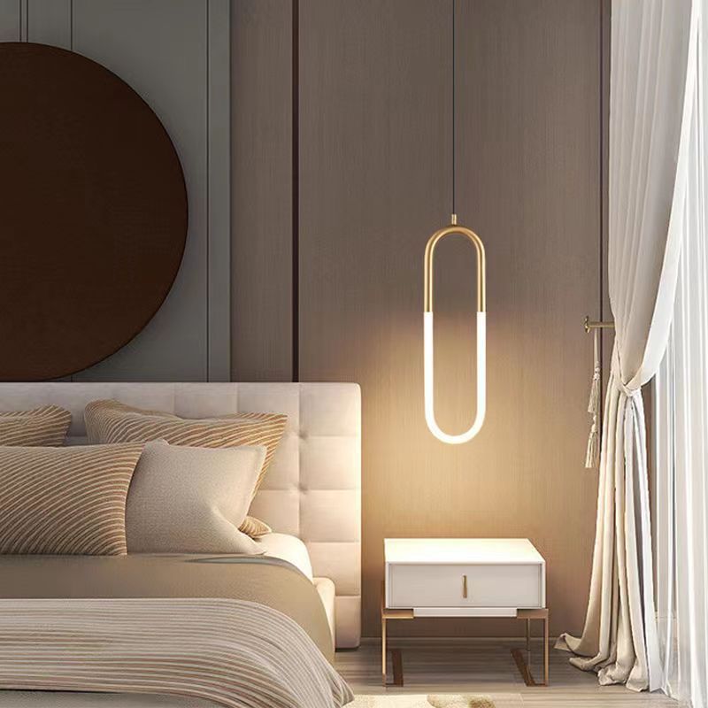 Nordic Minimalism U-shaped Bedroom Bedside Chandelier